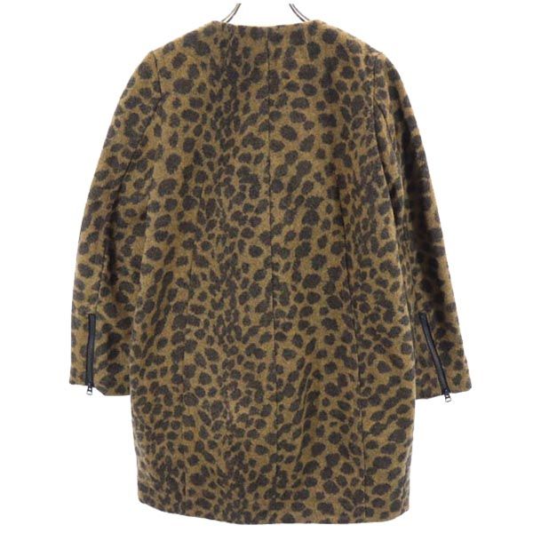 HYSTERIC GLAMOUR Wool Blend Animal Collarless Coat Size M