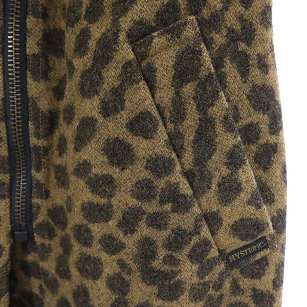 HYSTERIC GLAMOUR Wool Blend Animal Collarless Coat Size M
