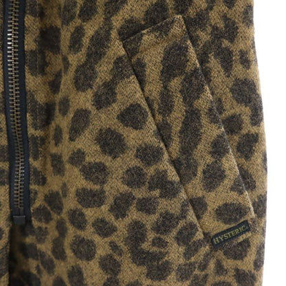 HYSTERIC GLAMOUR Wool Blend Animal Collarless Coat Size M