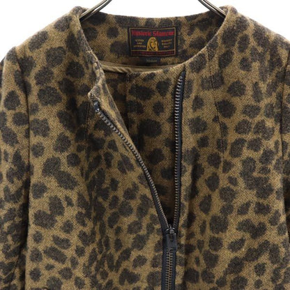 HYSTERIC GLAMOUR Wool Blend Animal Collarless Coat Size M