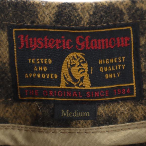 HYSTERIC GLAMOUR Wool Blend Animal Collarless Coat Size M