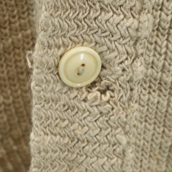 RRL 100% Silk Long Sleeve V-Neck Knit Cardigan Beige Size S