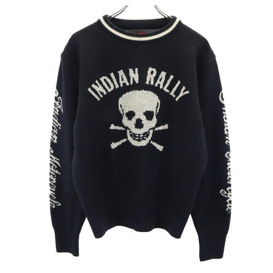 INDIAN MOTORCYCLE Wool Blend Knit Sweater Black Size M