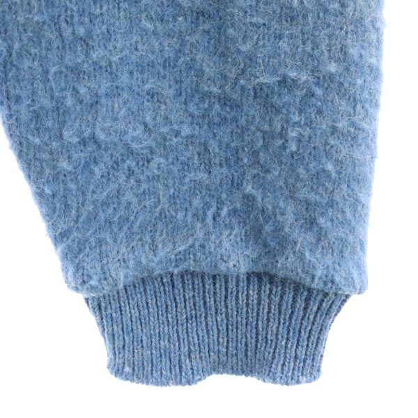 Sears 60s 70s Mohair V-Neck Sweater Blue Size L