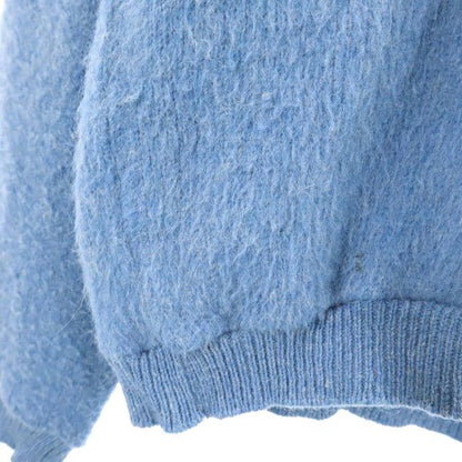 Sears 60s 70s Mohair V-Neck Sweater Blue Size L