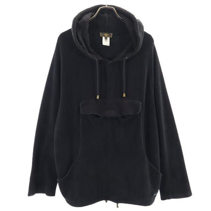 FENDI Italian Long Sleeve Fleece Hoodie Black Size 50