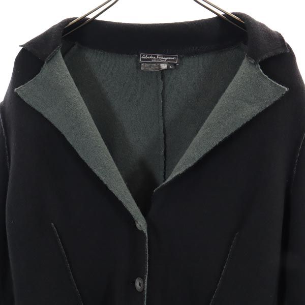 Salvatore Ferragamo Wool Blend Tailored Blazer Black Size L