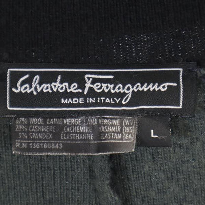 Salvatore Ferragamo Wool Blend Tailored Blazer Black Size L