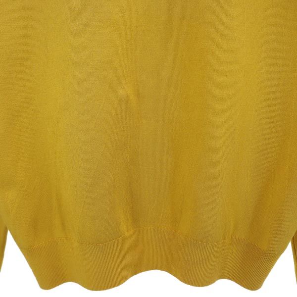 GUCCI Italian 100% Silk Turtleneck Sweater Mustard Size L