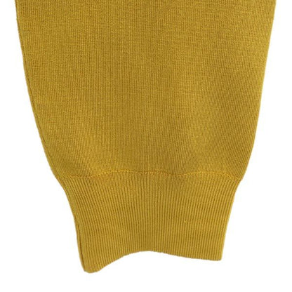 GUCCI Italian 100% Silk Turtleneck Sweater Mustard Size L