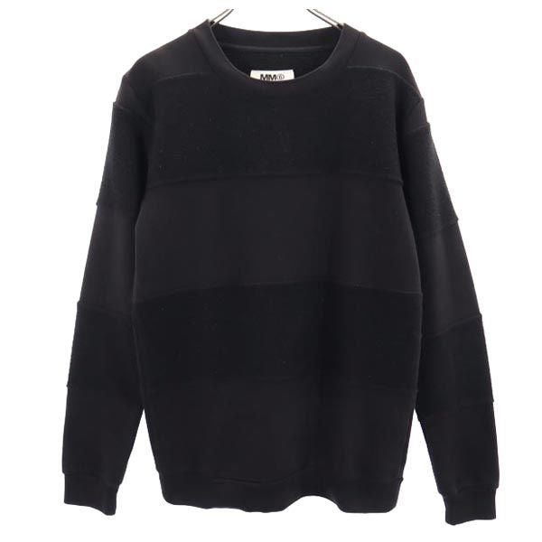 MM6 Fleece Lined Long Sleeve Sweatshirt Black Size S