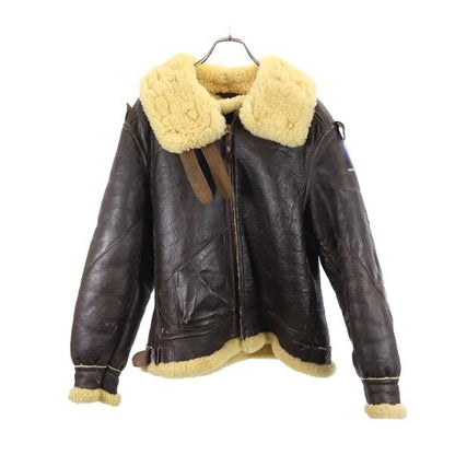 REAL McCOY B-3 Type Sheepskin Flight Jacket Brown Size 40