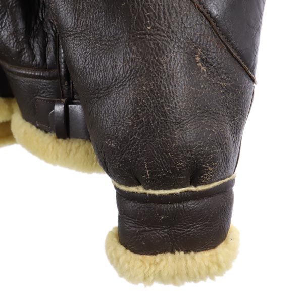 REAL McCOY B-3 Type Sheepskin Flight Jacket Brown Size 40