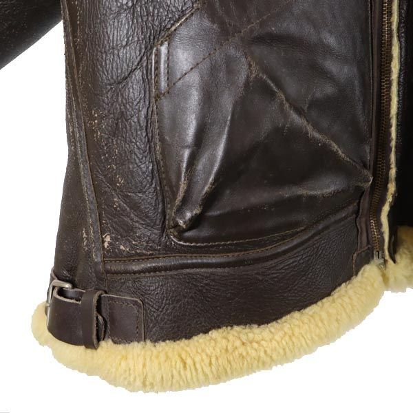 REAL McCOY B-3 Type Sheepskin Flight Jacket Brown Size 40