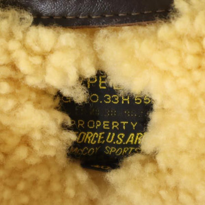 REAL McCOY B-3 Type Sheepskin Flight Jacket Brown Size 40