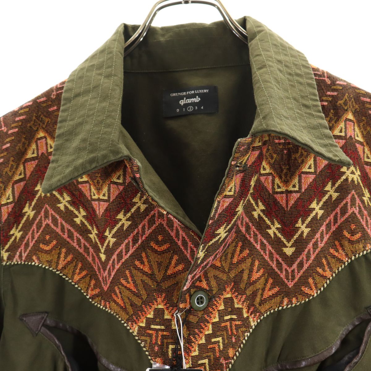 glamb Khaki Persian Field Jacket Size 2
