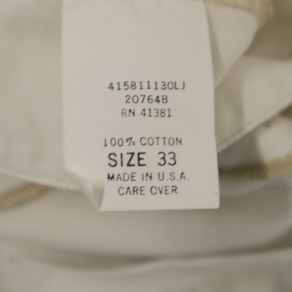 RRL 90s USA Made Button Fly Chino Shorts White Size W33