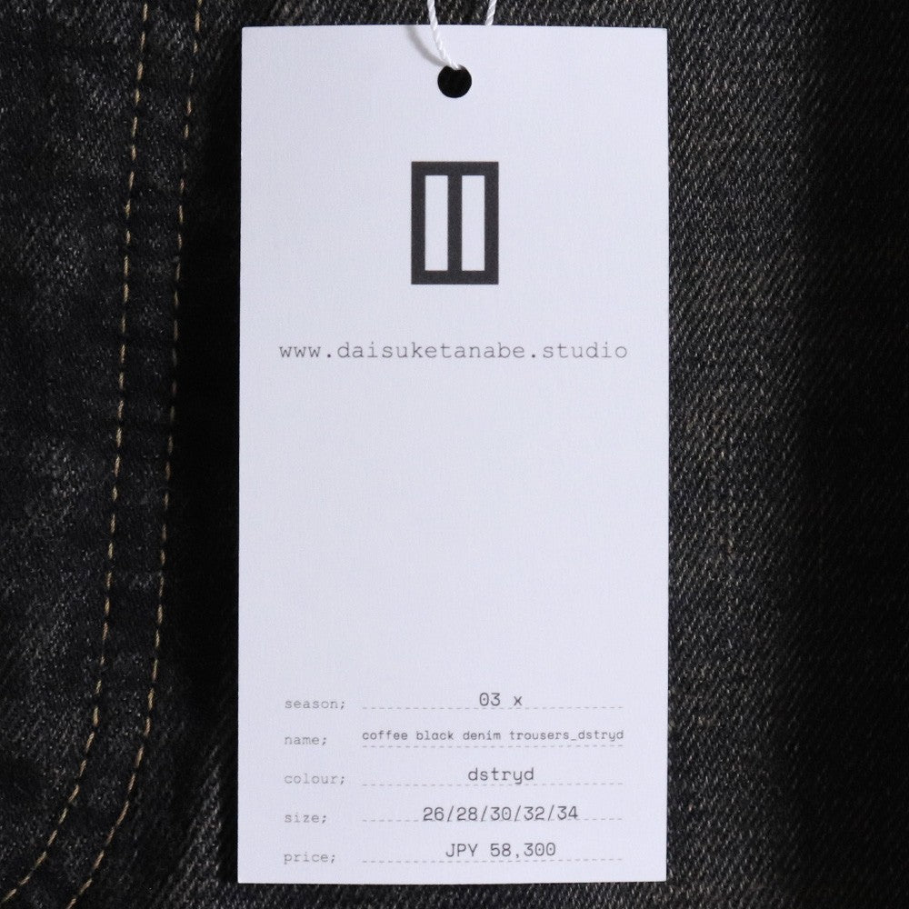DAISUKE TANABE 25AW Coffee Black Wide Jeans Black Size 30