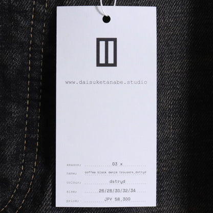 DAISUKE TANABE 25AW Coffee Black Wide Jeans Black Size 30