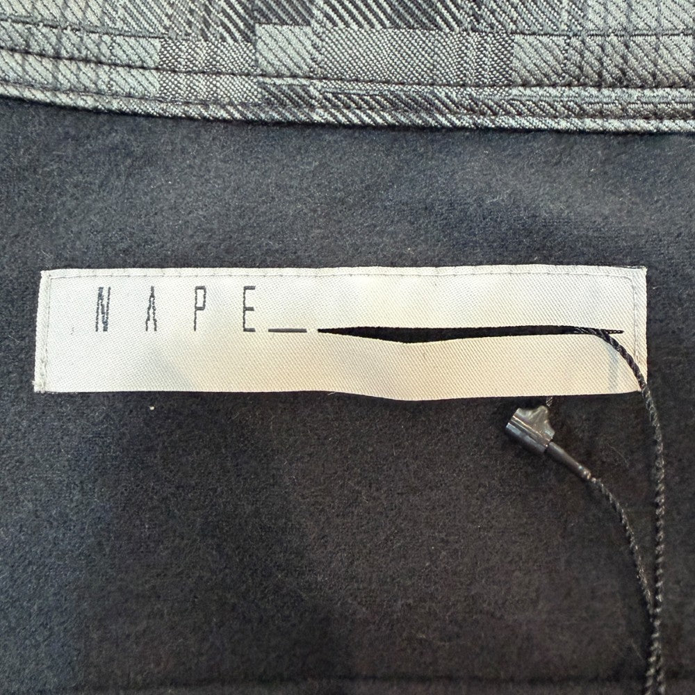 NAPE Broken Check Shirt Jacket Gray Black Size 3