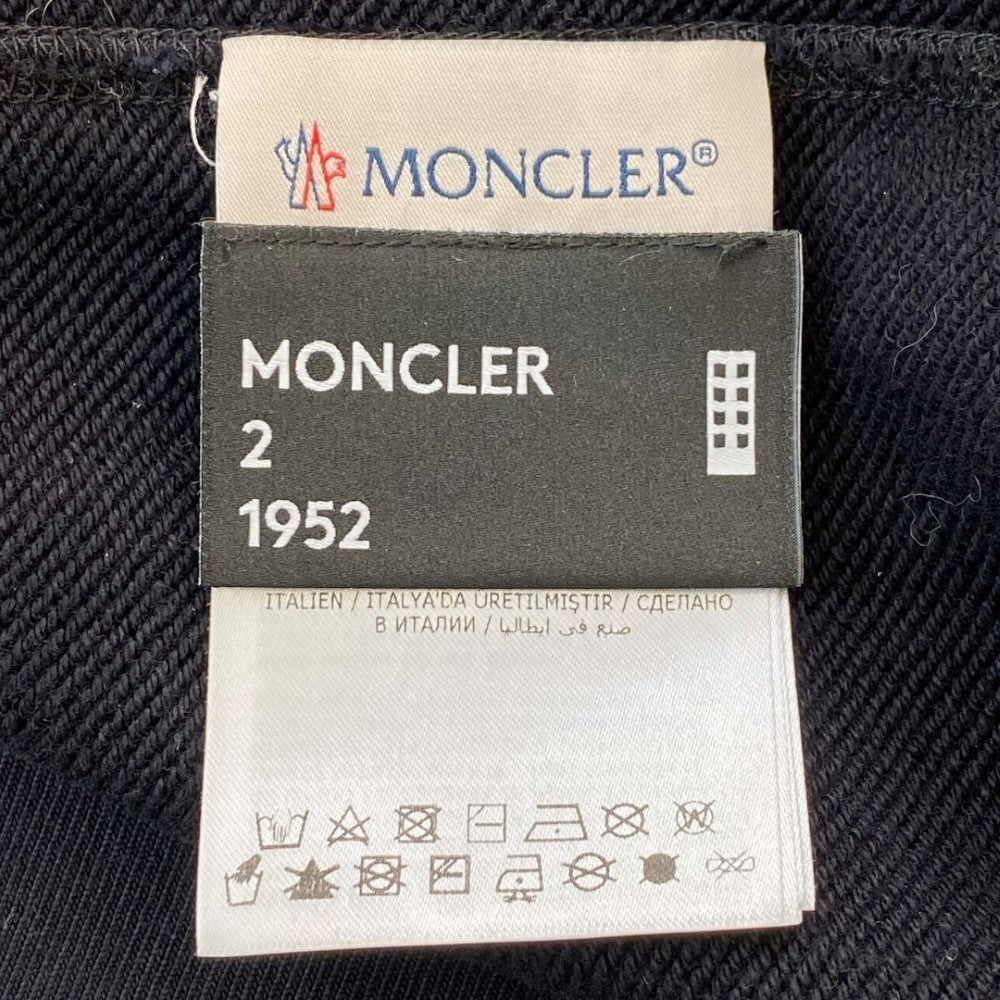MONCLER Embroidered Round Neck Sweatshirt Navy Size S