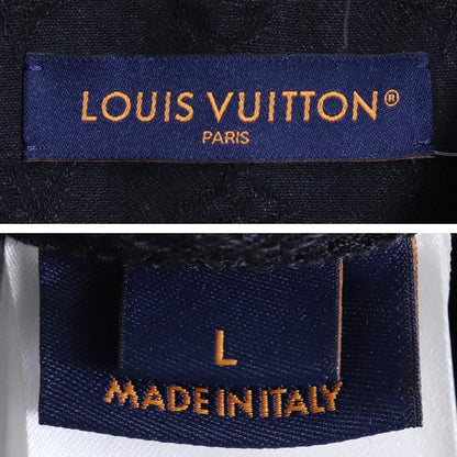 LOUIS VUITTON 23AW Monogram Denim Short Shirt Black Size L