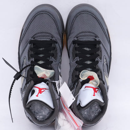 OFF-WHITE x AIR JORDAN 5 Retro SP Sneakers Black Size 25.5cm