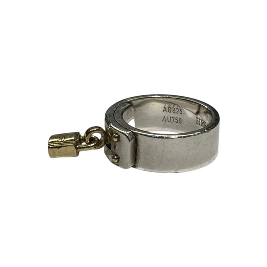 HERMES Silver Gold Kelly Ring AG925 AU750 Size JP 13