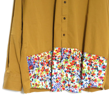 Dsquared2 DSQUARED Patchwork Floral Button-Up Yellow Size 48