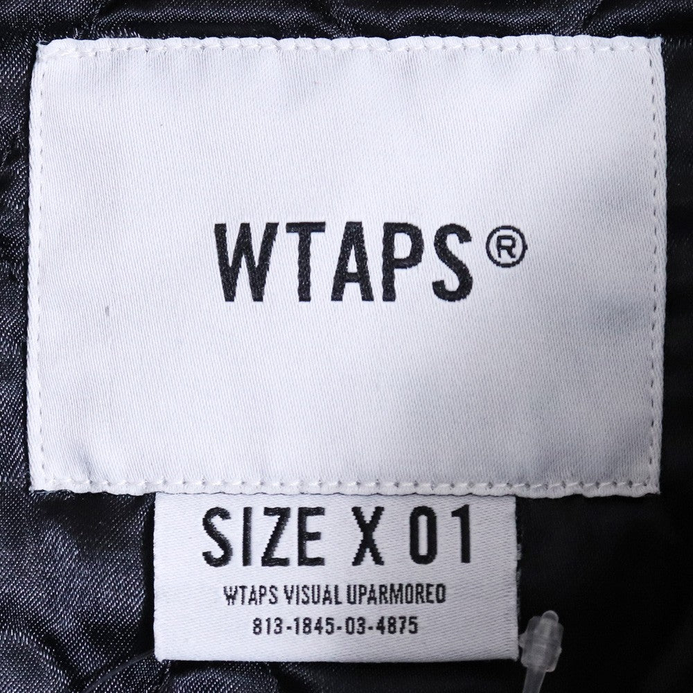 WTAPS COTTON DENIM Hooded Quilted Denim Jacket Black Size 1
