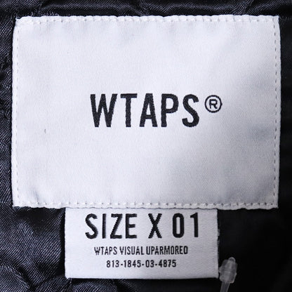 WTAPS COTTON DENIM Hooded Quilted Denim Jacket Black Size 1