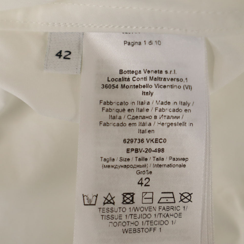 BOTTEGAVENETA Italian Long Sleeve Shirt White Size 42