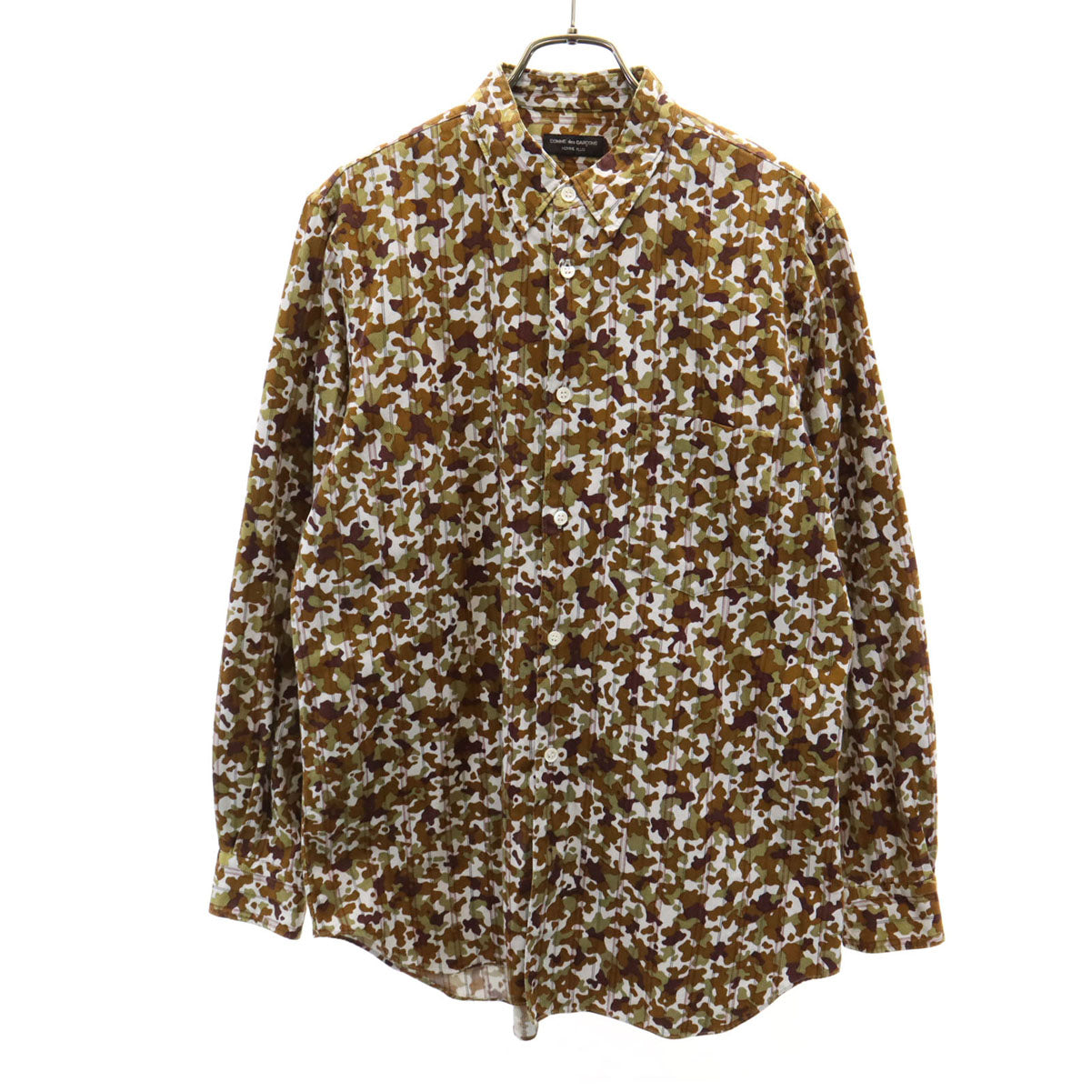 CDG HOMME PLUS 97 Camo Stripe Long Sleeve Shirt Brown