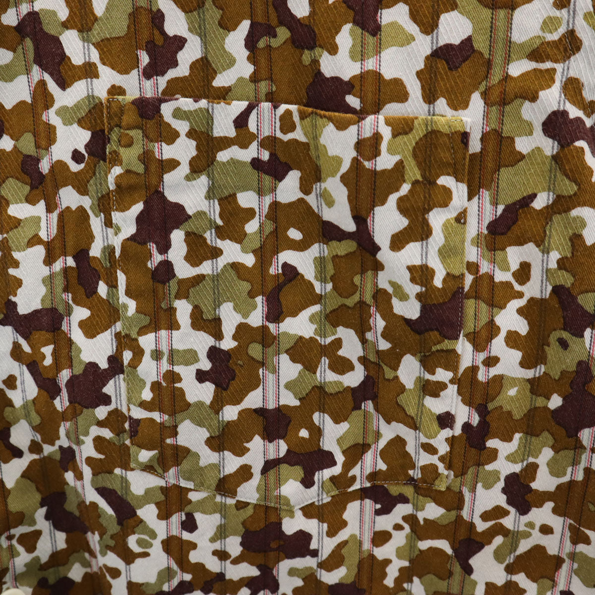 CDG HOMME PLUS 97 Camo Stripe Long Sleeve Shirt Brown