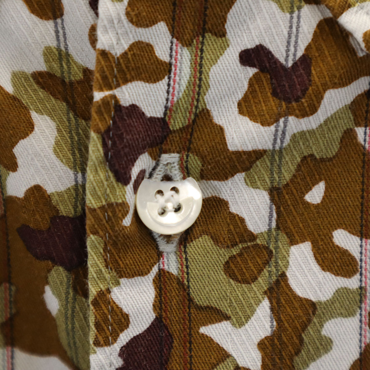 CDG HOMME PLUS 97 Camo Stripe Long Sleeve Shirt Brown