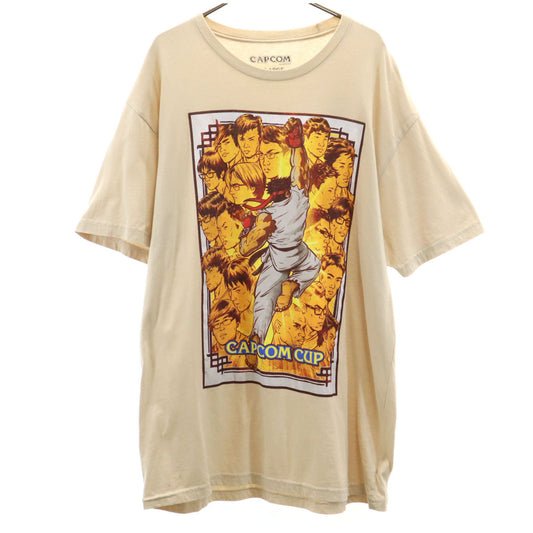 CAPCOM Street Fighter Print T-Shirt Ivory Size XL