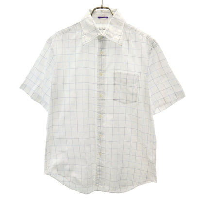 Paul Smith LONDON Japan Made Check Short Shirt White Size L