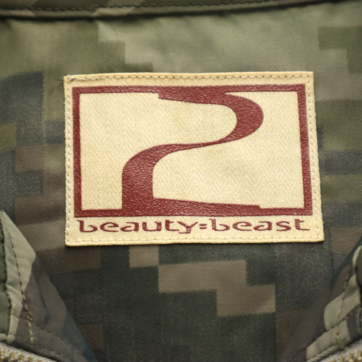 beauty:beast All-Over Print Anorak Hoodie Khaki Size 3