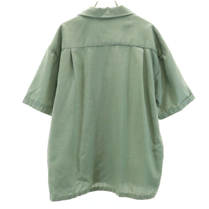 Davinci 60s 70s Vintage Open Collar Shirt Green Size L