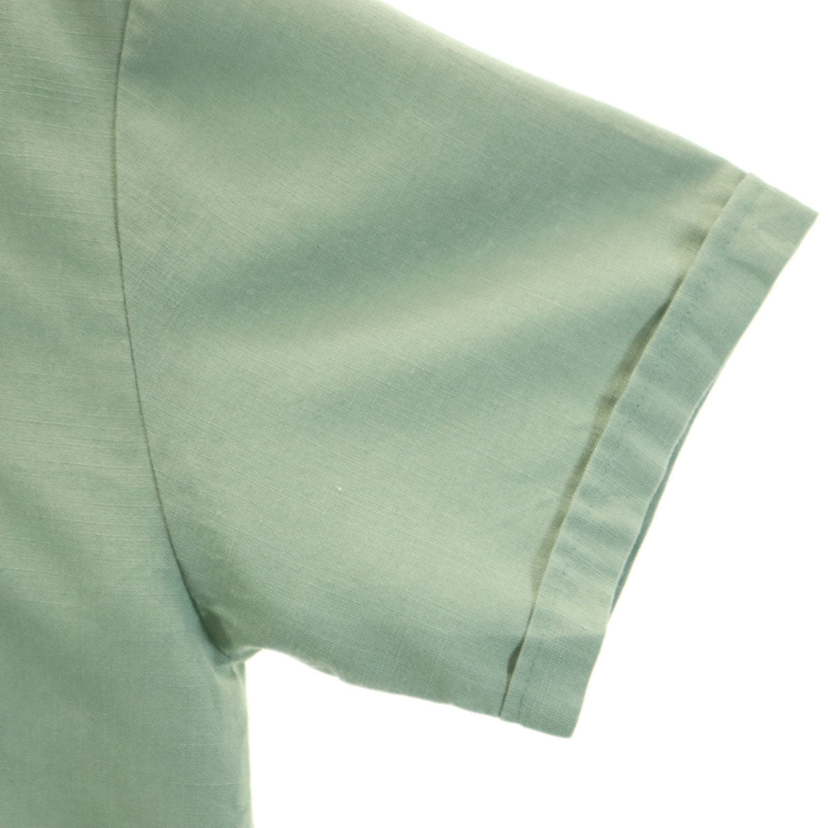 Davinci 60s 70s Vintage Open Collar Shirt Green Size L