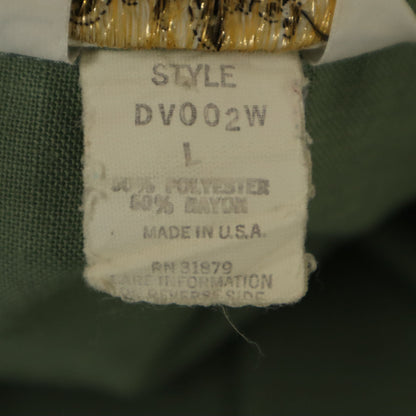 Davinci 60s 70s Vintage Open Collar Shirt Green Size L