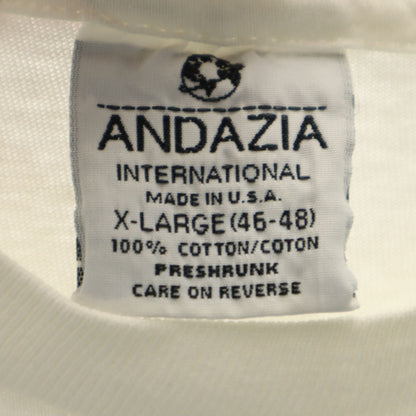 ANDAZIA 90s USA Made M.C. Escher Print T-Shirt White Size XL