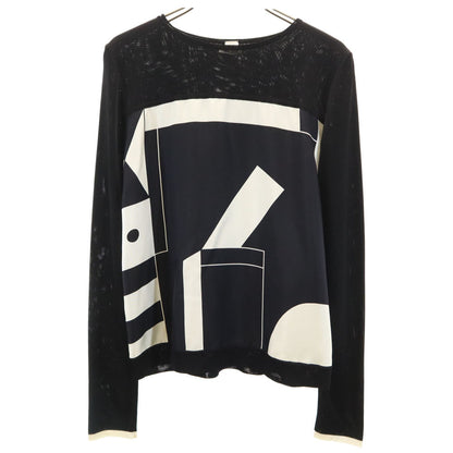HERMES Italian Long Sleeve Top Black