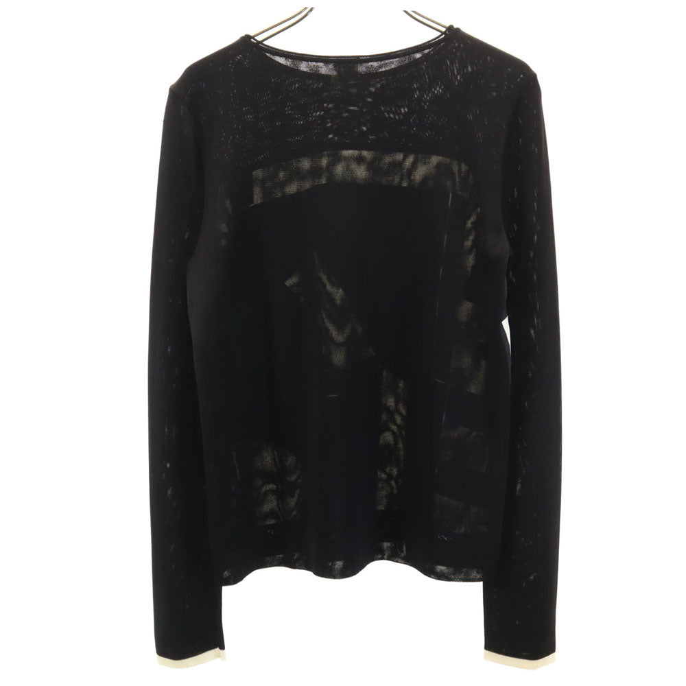 HERMES Italian Long Sleeve Top Black