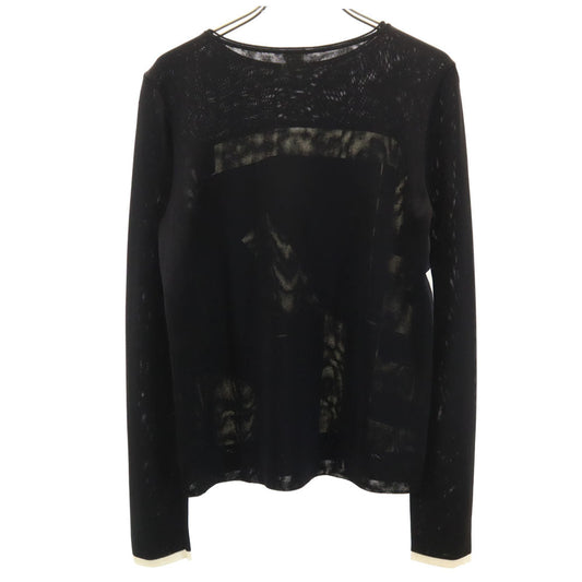 HERMES Italian Long Sleeve Top Black