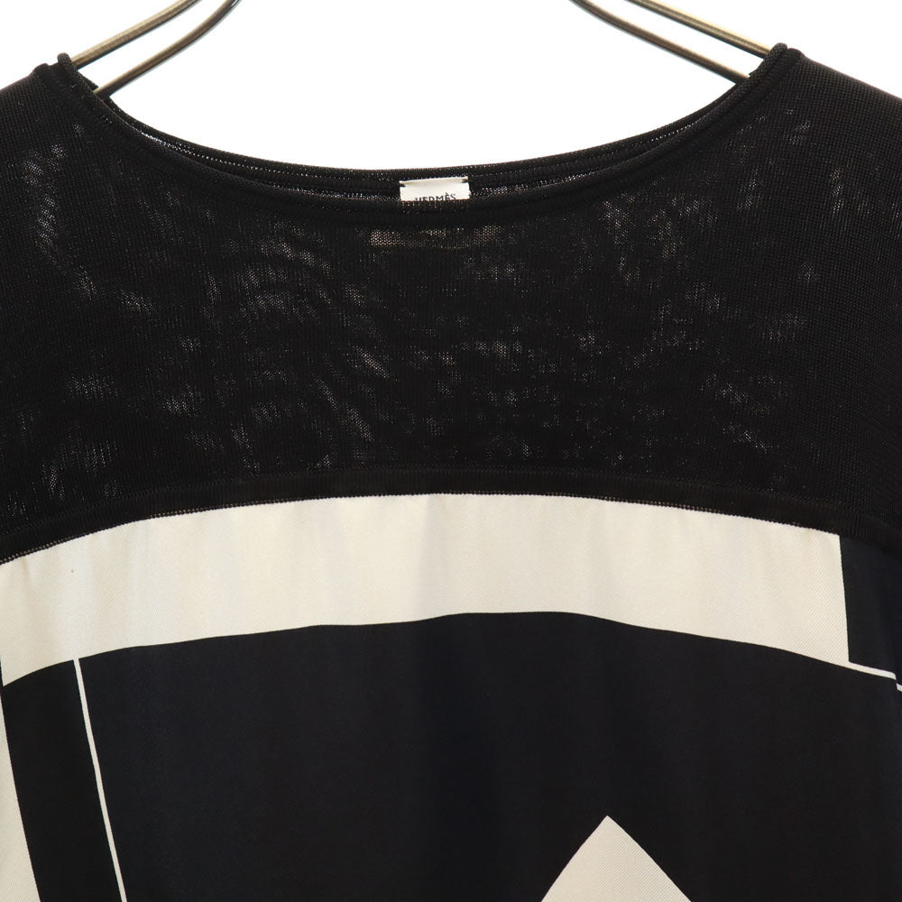 HERMES Italian Long Sleeve Top Black