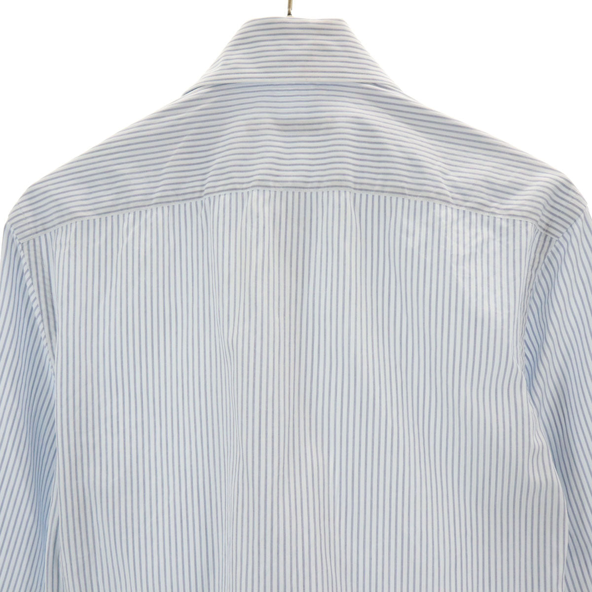 GUCCI Italian Made Striped Cotton Long Shirt White Size 38
