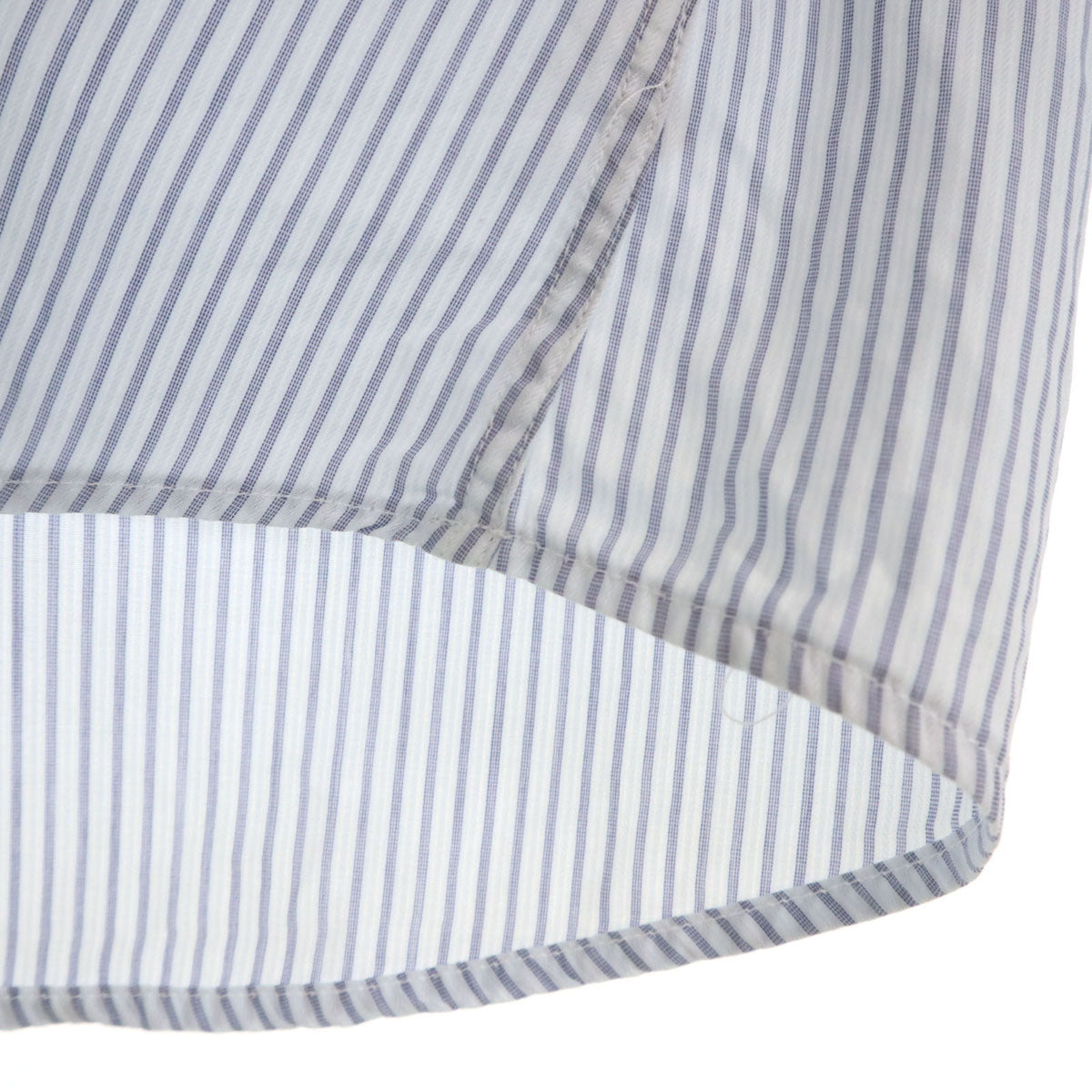 GUCCI Italian Made Striped Cotton Long Shirt White Size 38