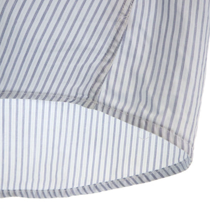 GUCCI Italian Made Striped Cotton Long Shirt White Size 38