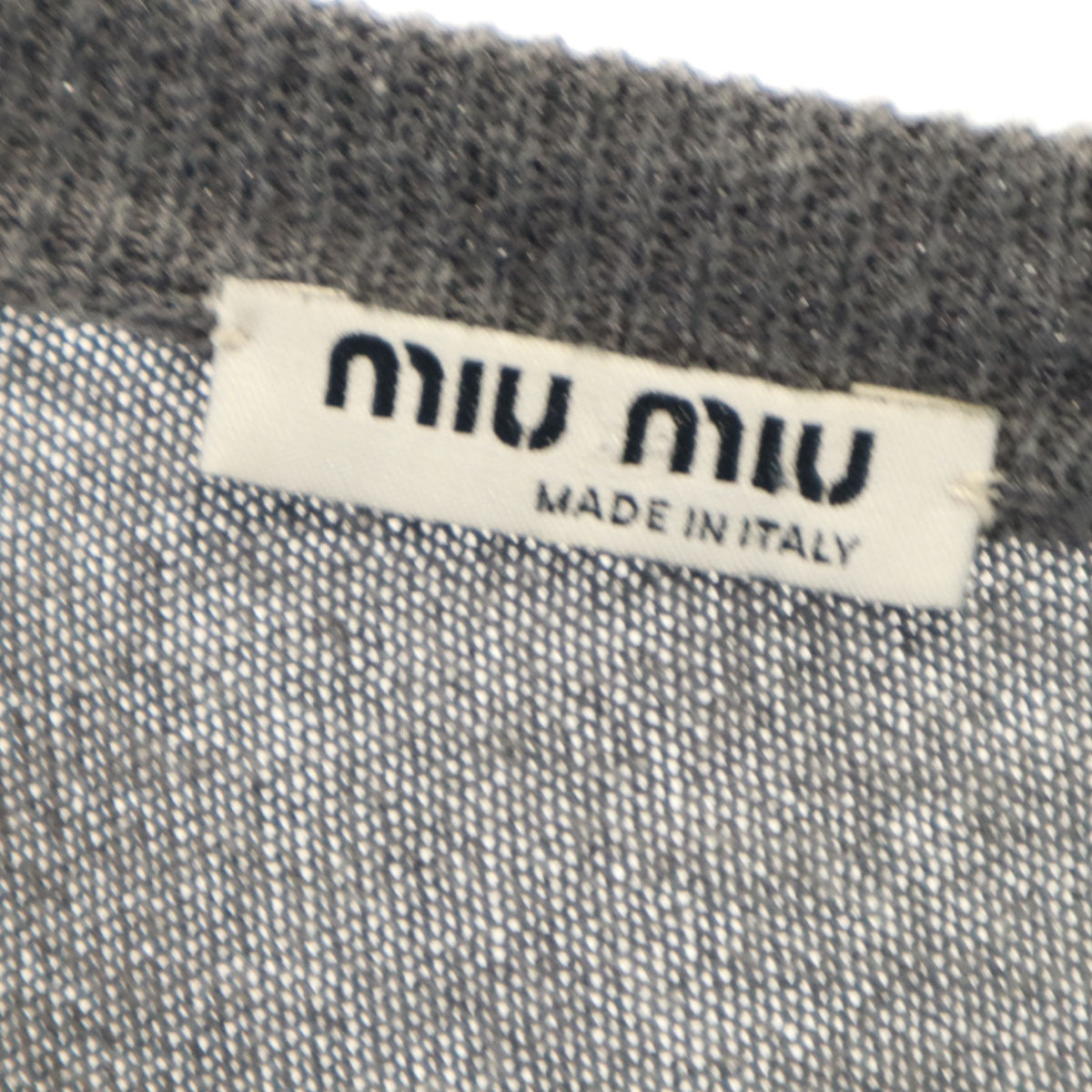MIUMIU Italian Long Sleeve Sweater Charcoal Gray Size 42